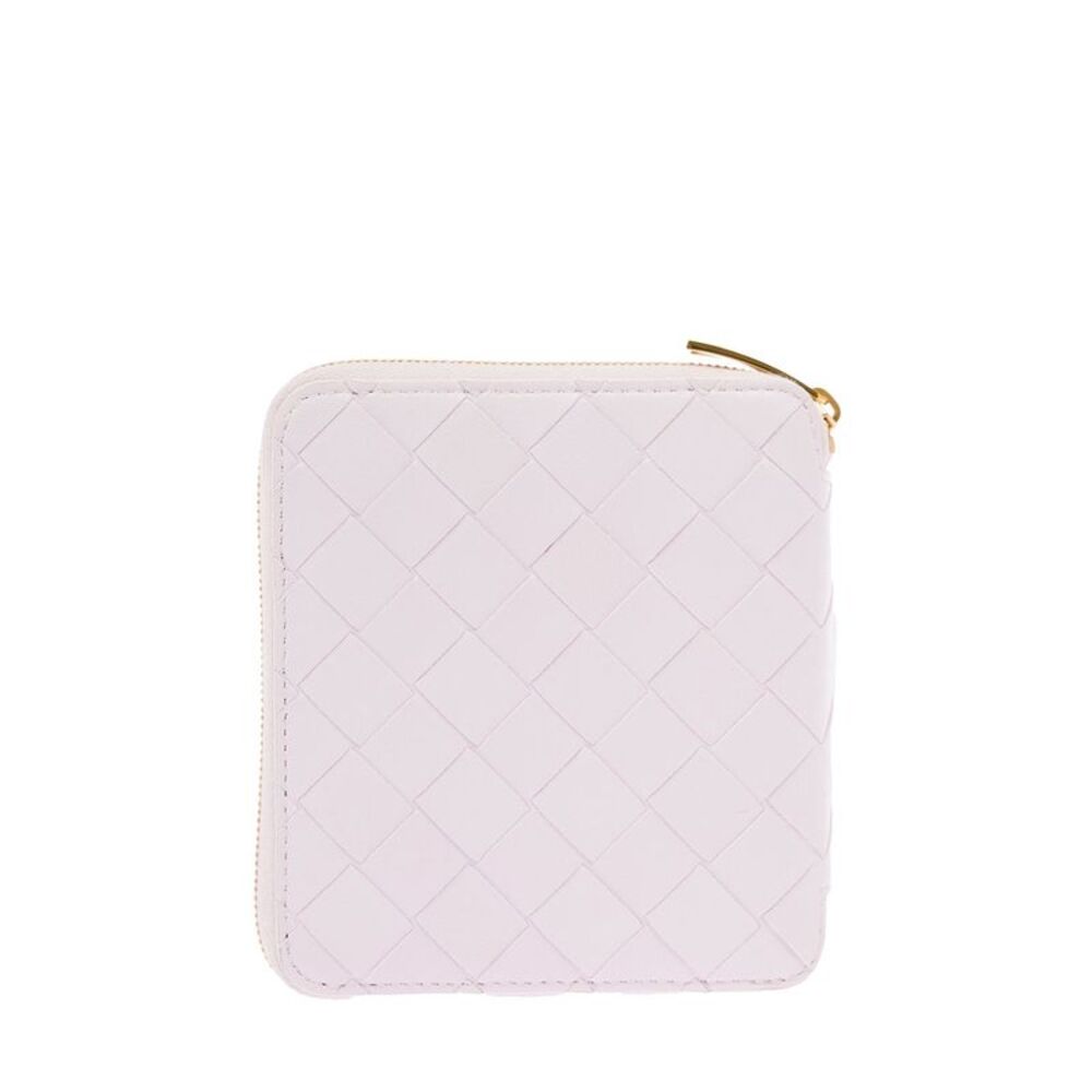 Bottega Veneta Women Bottega Veneta Woman's Lilac Intreccio Nappa Leather Wallet - Picture 2 of 4
